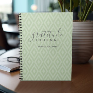 Modern Ikat Mönster Gratitude Journal CHOSE FÄRG Anteckningsbok