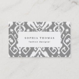 Modern ikat mönster grått professionell business c visitkort