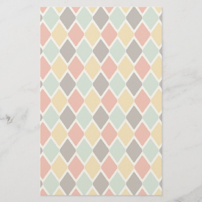 Modern ikat stambal mode mönster brevpapper (Framsida)
