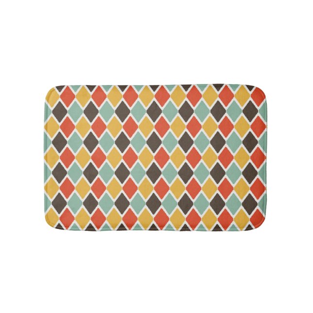 Modern ikat-stammen mode mönster badrumsmatta (Framsidan)