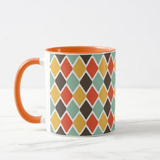 Modern ikat-stammen mode mönster mugg (Vänster)