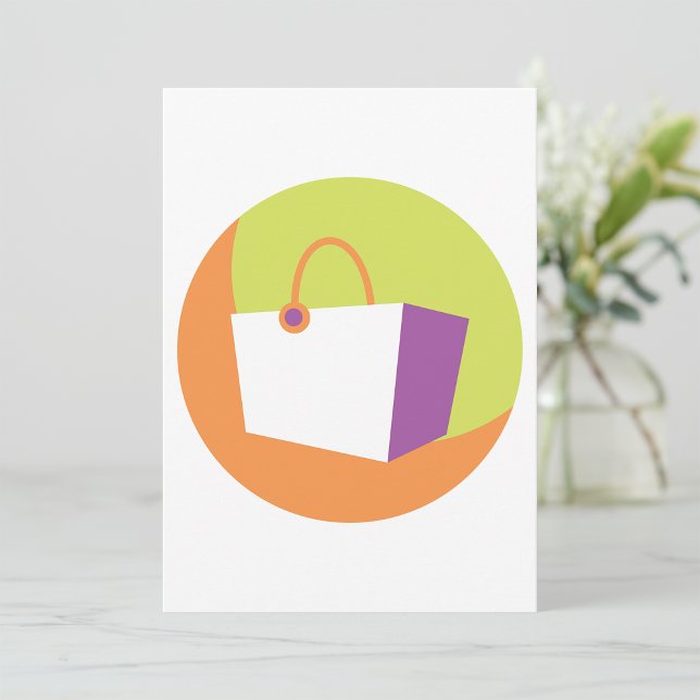 Modern ikon för shoppingväska Minimalistisk detalj Inbjudningar (Skapare uppladdad)