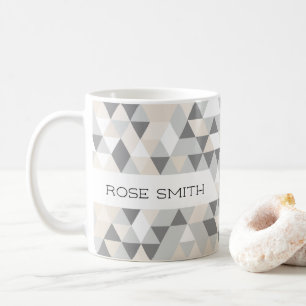 Modern illustration av det geometriska mönster kaffemugg