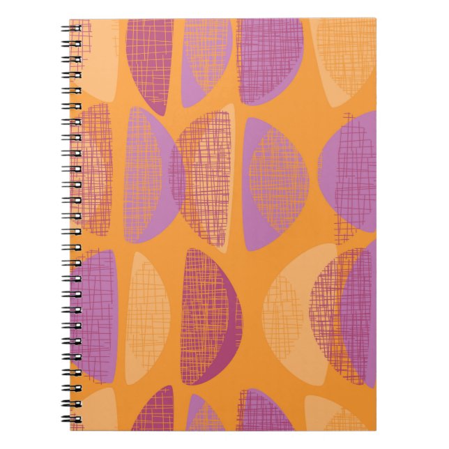 Modern illustration av mönster i stil under medelå anteckningsbok (Framsidan)