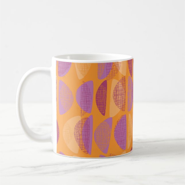 Modern illustration av mönster i stil under medelå kaffemugg (Vänster)