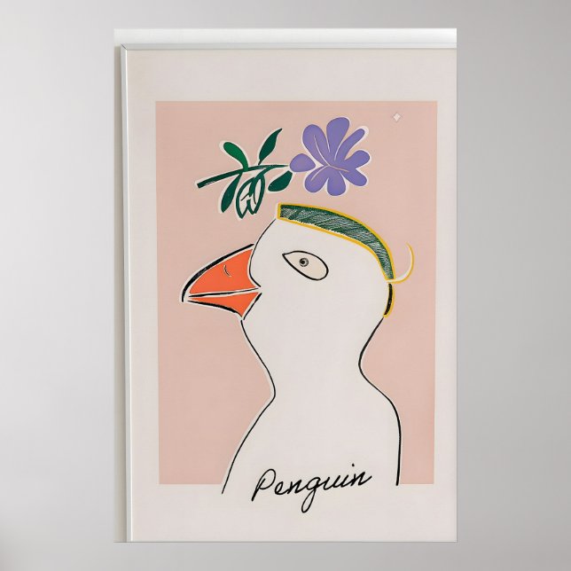 Modern illustration av pingvin tryck – barnkammare (Framsidan)