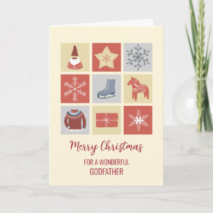 Modern Illustrations Godfather God jul Kort