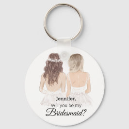 Modern illustrationsbrider frieri nyckelring