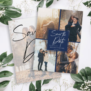 Modern Image Collage Navy Blue Spara Datumet
