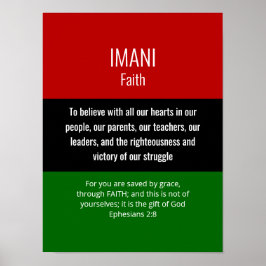 Modern IMANI Faith Christian Kwanzaa Poster