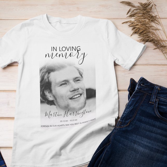 Modern In Loving Memory Foto T-Shirt (Skapare uppladdad)