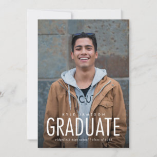 Modern inbjudan av typen Minimal Photo Studenten