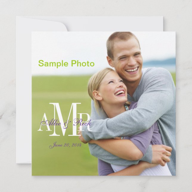 Modern inbjudan för förlovningfotobröllop (Framsida)