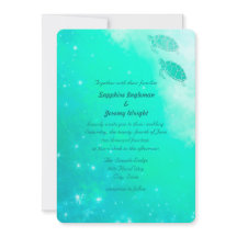 Modern Inbjudan för kvicksilverbäckenbröllop