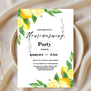 Modern inbjudan från Lemon Garden Houseworp Party