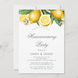 Modern inbjudan från Lemon Garden Houseworp Party