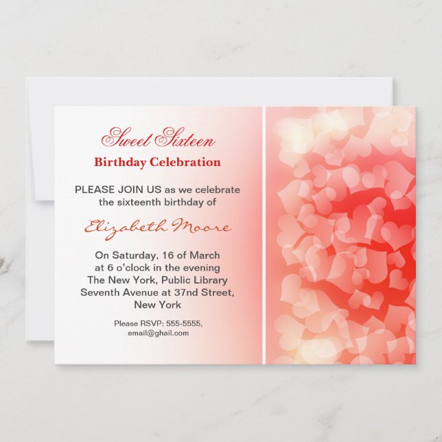 modern inbjudan till 16-årsfirande (Framsida)