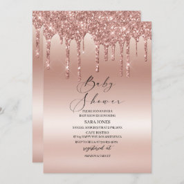 Modern inbjudan till babyduschen Ro Guld