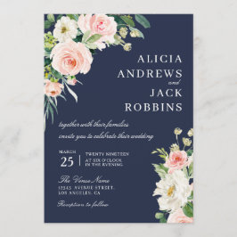 modern inbjudan till blommigt med  vattenfärger - 