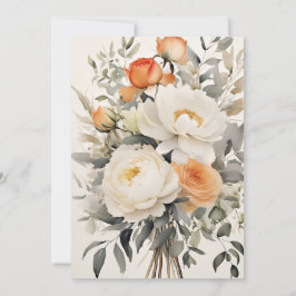 Modern inbjudan till Botaniskt Elegant bröllop