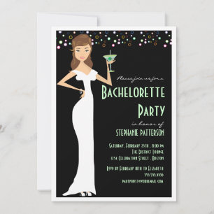 Modern inbjudan till Bride Bachelorette Party