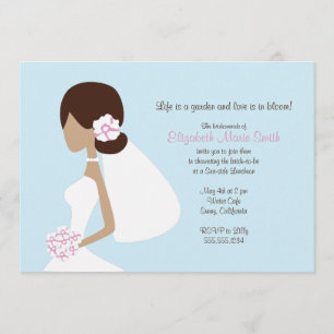 Modern inbjudan till Bride Silhouette