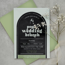 Modern inbjudan till Brunch efter Bröllop