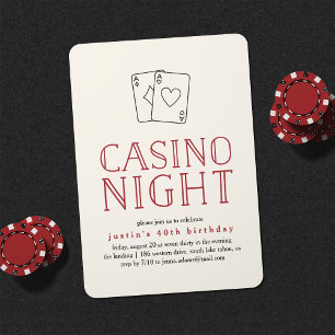 Modern inbjudan till Casino-nattpartiet