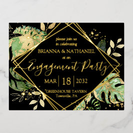 Modern inbjudan till den tropiska Förlovningsfeste