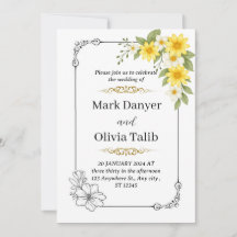 Modern inbjudan till elegant - enkel