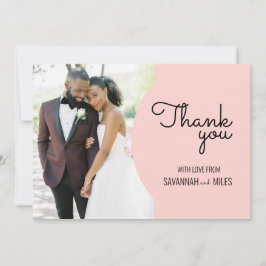 Modern inbjudan till foto-Tackkort i mitten av årh