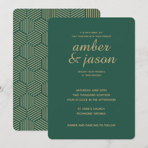 Modern inbjudan till Grönt och Guld