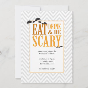 Modern inbjudan till Halloween fest