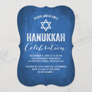 Modern inbjudan till Hanukkah Firande