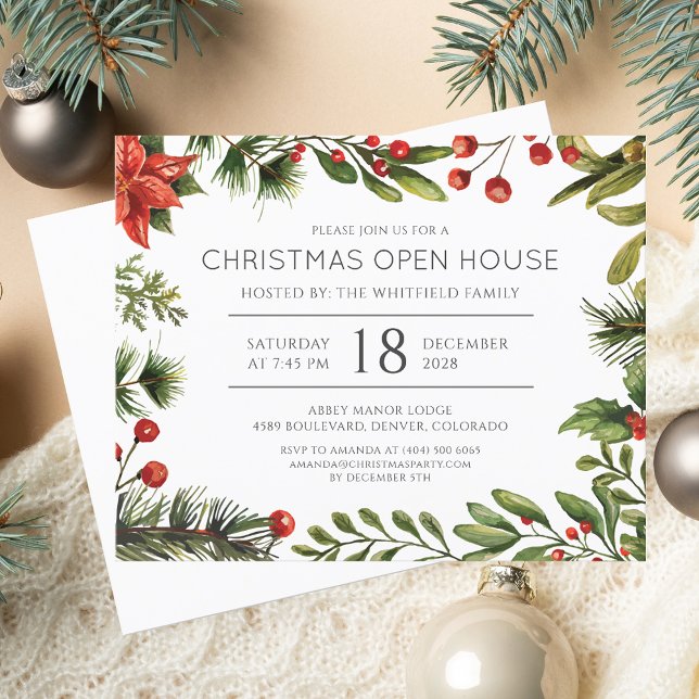 Modern inbjudan till Julfest till jul Flygblad (Modern Christmas Holiday Party Invitation Flyer)