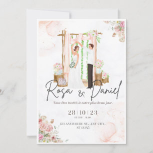 Modern inbjudan till mariage