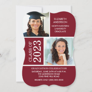 Modern inbjudan till Maron & White Photo Studenten