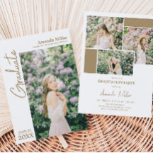 Modern inbjudan till meddelande om fotot Studenten