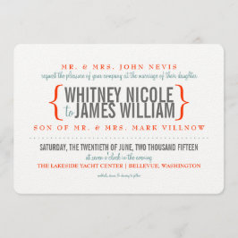 Modern inbjudan till Merriment Wedding