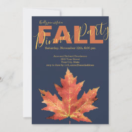 Modern inbjudan till middag för flottan hösten