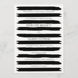 Modern inbjudan till penselpropaganda för bröllop