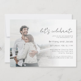 Modern inbjudan till Photo Bröllop Förlovningsfest