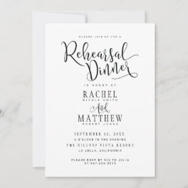 &Modern inbjudan till repetitionsmiddagsinbjudan f