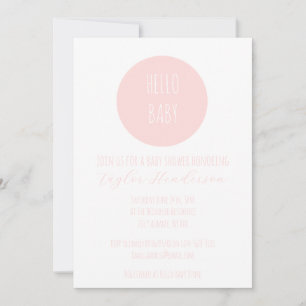 Modern inbjudan till  Rosa Baby Shower