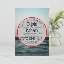 Modern inbjudan till sjöbröllop