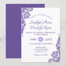 Modern inbjudan till Snöre-bröllop med extremt vål