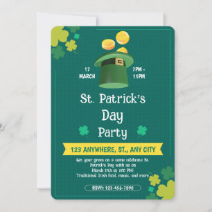 Modern inbjudan till St. Patrick's Day-fest