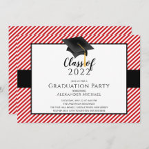 Modern inbjudan till Studentfest om Grad Cap- i Ra