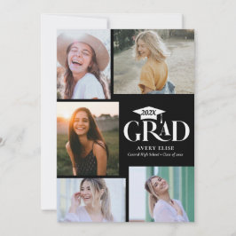 Modern inbjudan till svartvitt-fotokollage