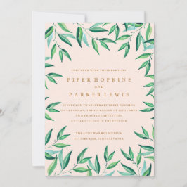 Modern inbjudan till tropisk bröllop
